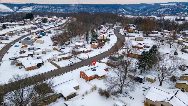 view of snowy aerial view