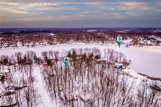 view of snowy aerial view