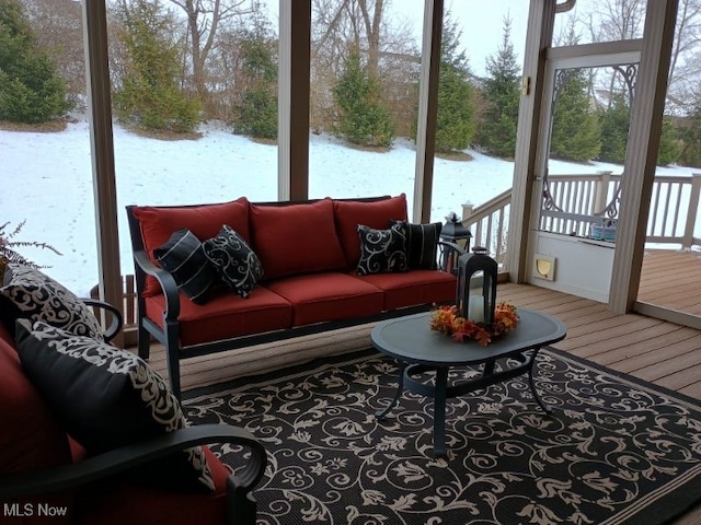 sunroom featuring plenty of natural light