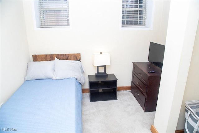 view of carpeted bedroom