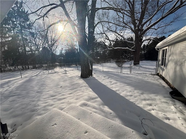 view of snowy yard