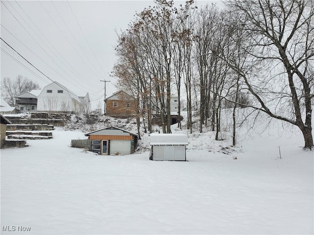 view of snowy yard