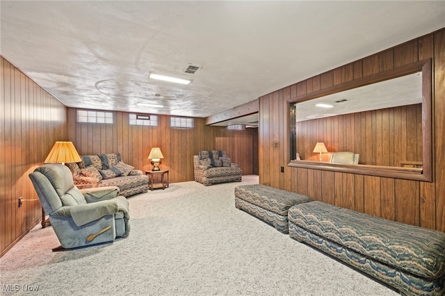 view of carpeted living room