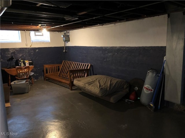 view of basement