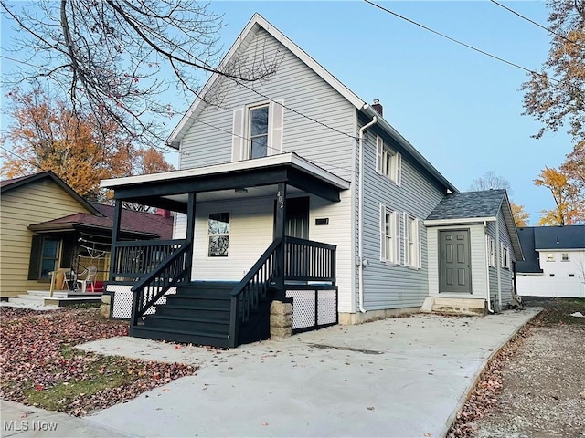 bungalow-style home featuring a porch