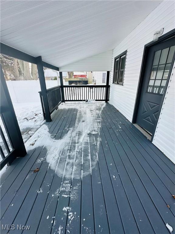 wooden deck with a porch