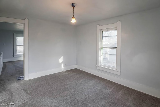 view of carpeted spare room