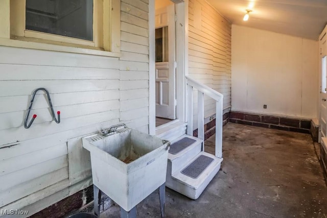 interior space featuring sink