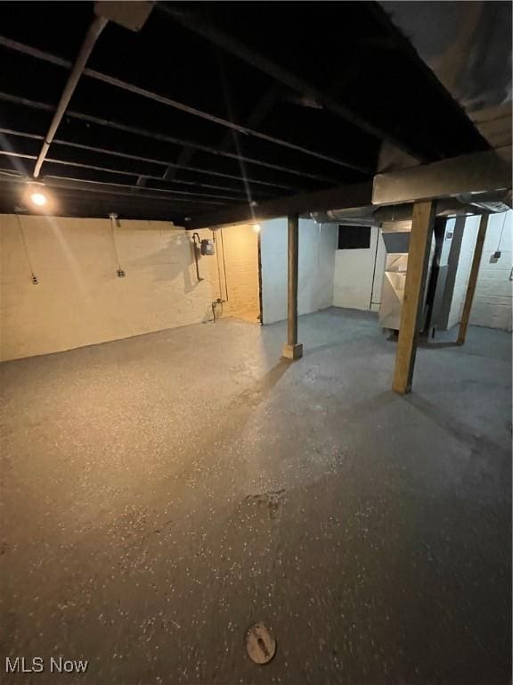 view of basement