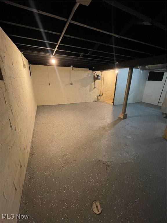 view of basement