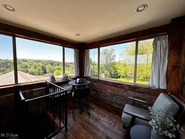 view of sunroom