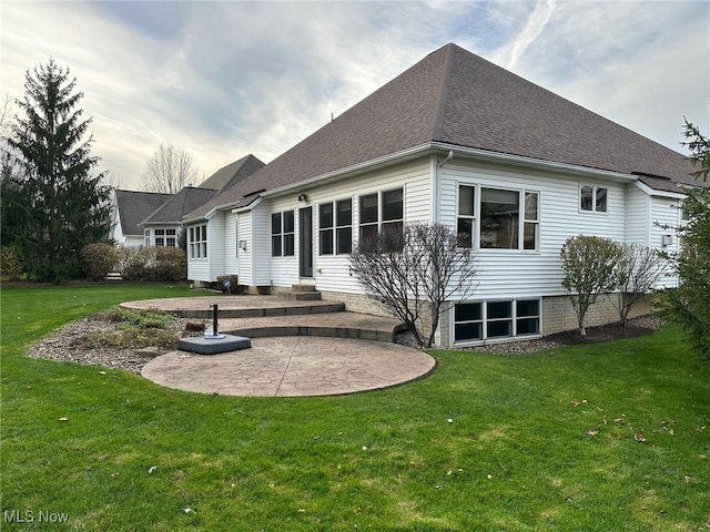 2142 Kirtland Pl, Hudson, OH 44236 - back of house with a patio area, a yard, and roof with shingles