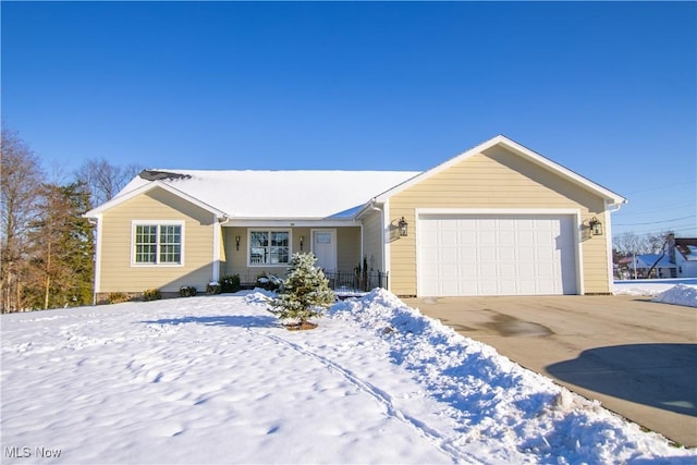 ranch-style house with a garage