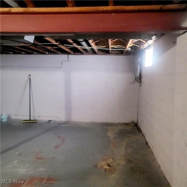 view of basement