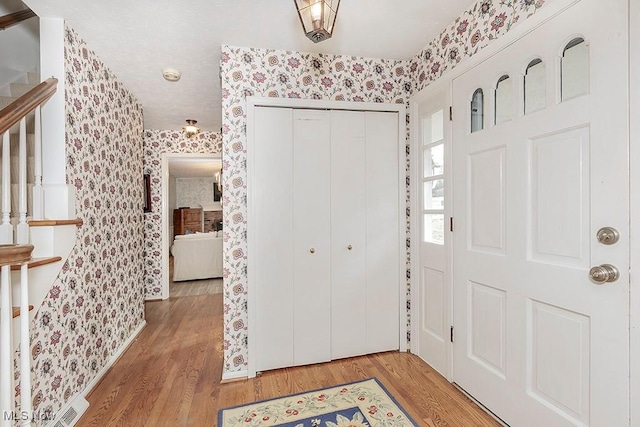 entryway featuring light wood-type flooring