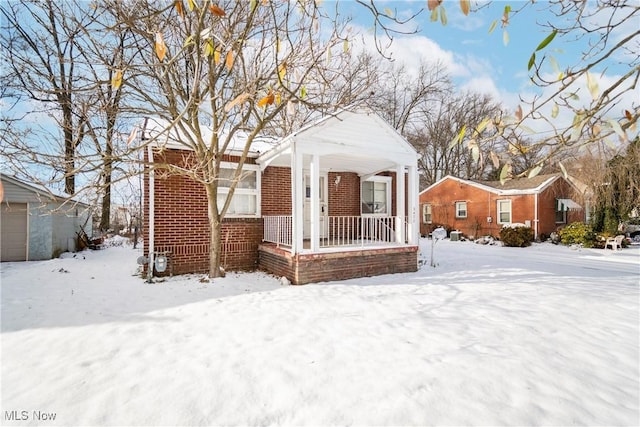 bungalow-style home with covered porch