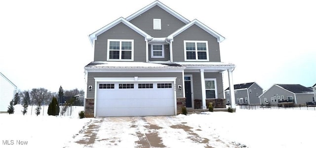 view of property with a garage