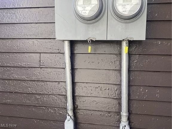 exterior details with electric meter