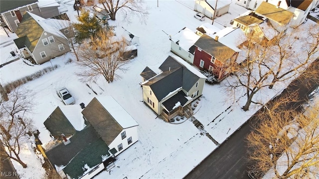 view of snowy aerial view