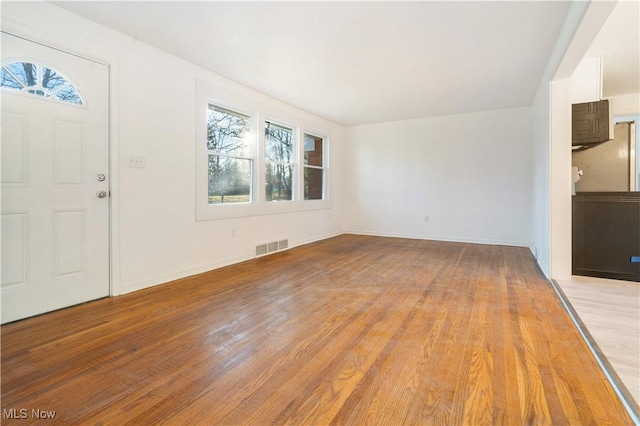 entryway with light hardwood / wood-style floors and plenty of natural light