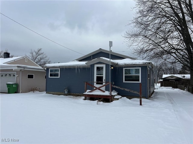 view of bungalow