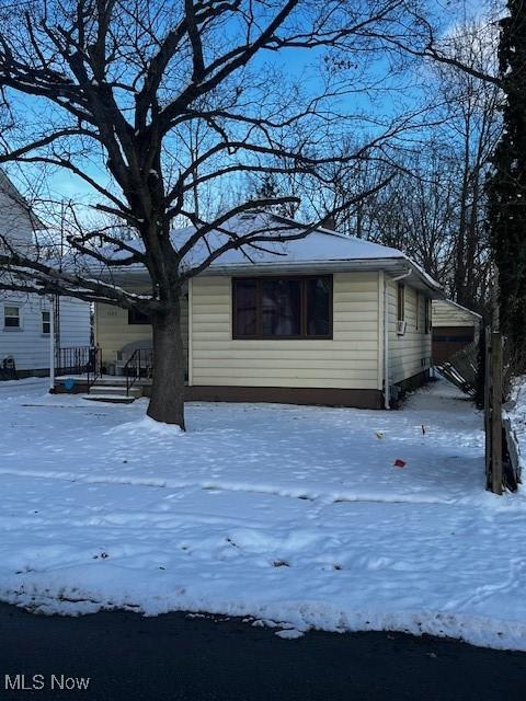 view of snowy exterior