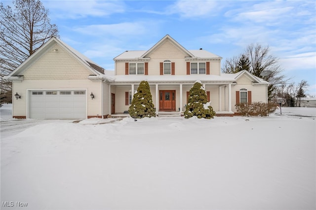 front of property featuring a garage