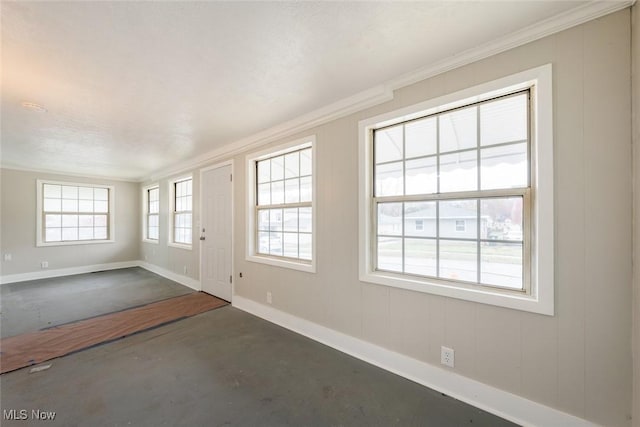 entryway with ornamental molding