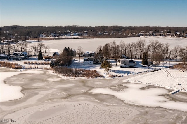 view of snowy aerial view