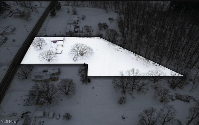 view of snowy aerial view