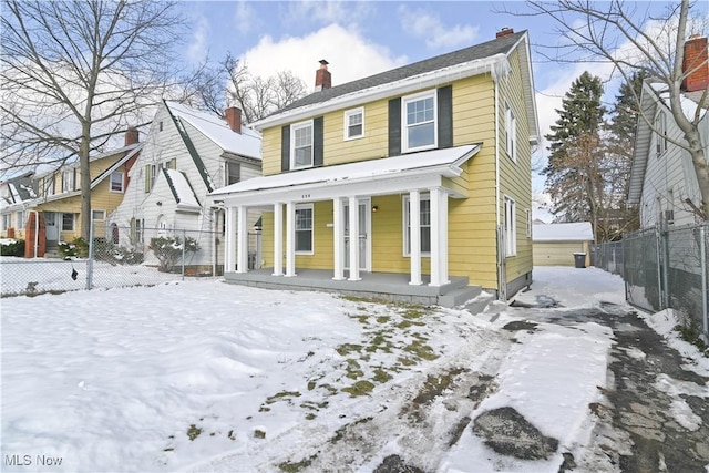 view of front of house with a porch