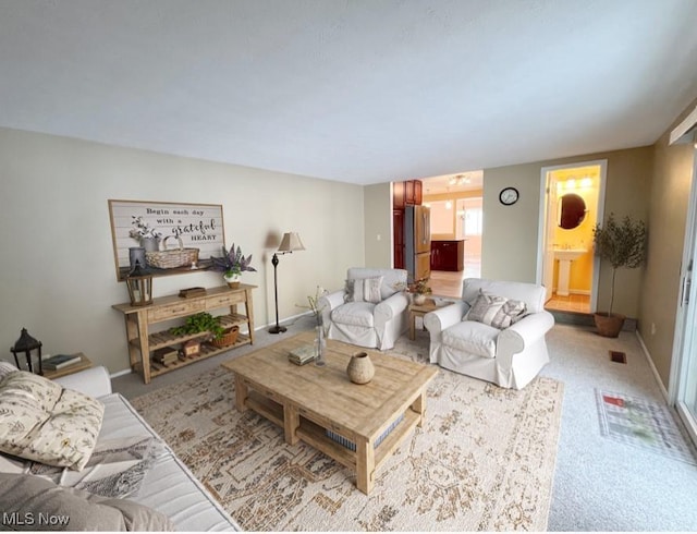 view of carpeted living room