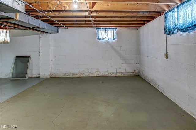 view of basement