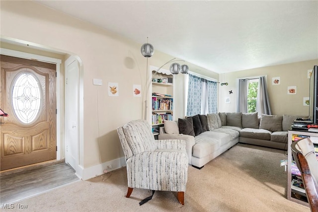 view of carpeted living room