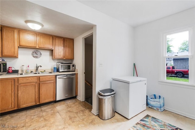 kitchen featuring sink and appliances with stainless steel finishes