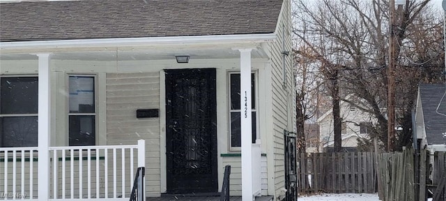 view of doorway to property