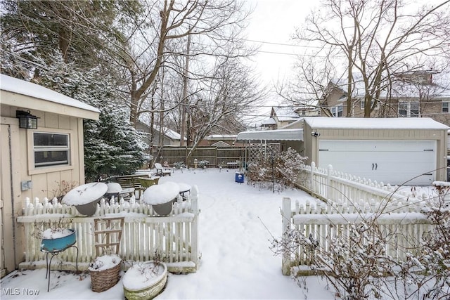 view of snowy yard