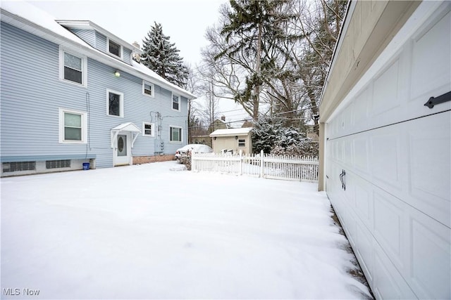 view of snowy yard