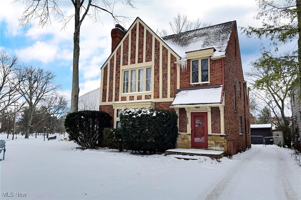 view of tudor home