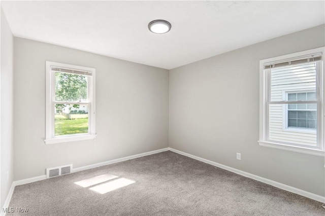 unfurnished room with carpet