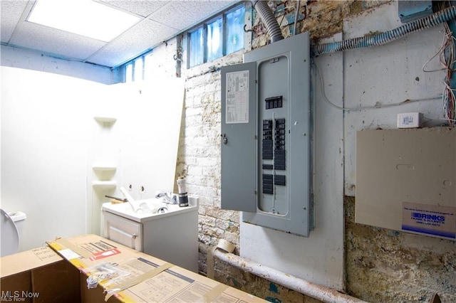 utility room with electric panel