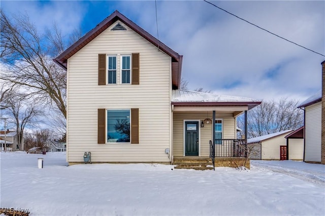 view of front of home featuring a porch