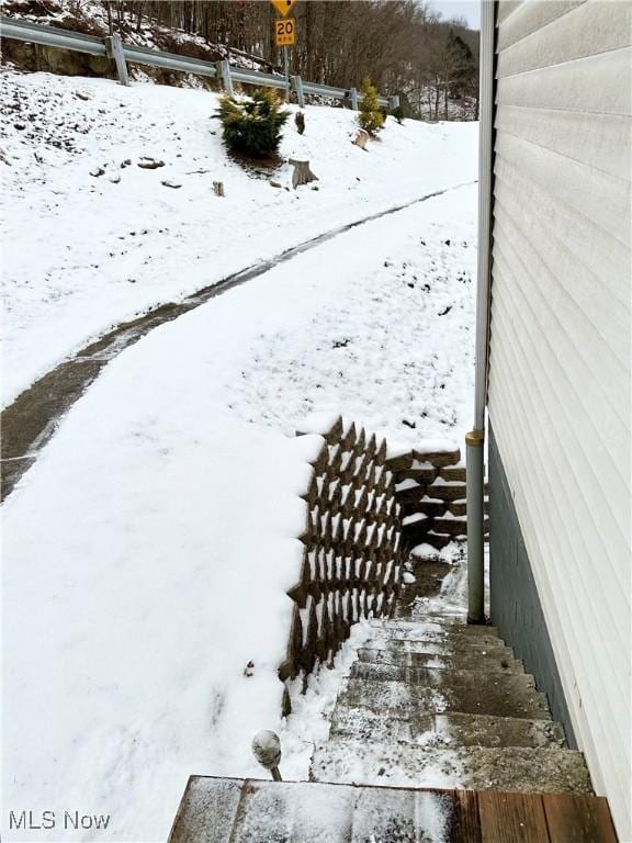 view of snowy yard