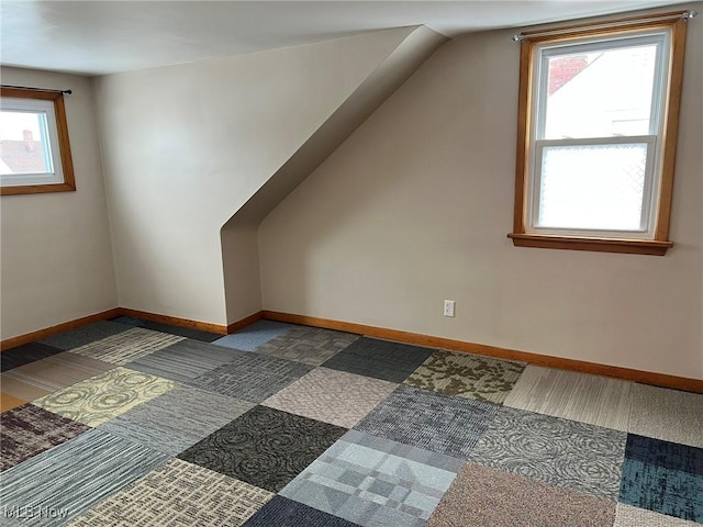 bonus room featuring plenty of natural light