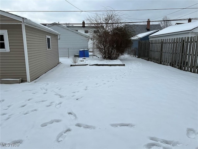 view of snowy yard