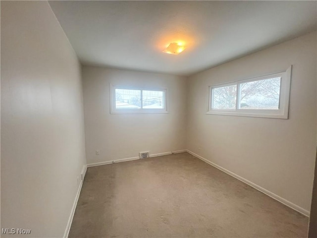 view of carpeted empty room