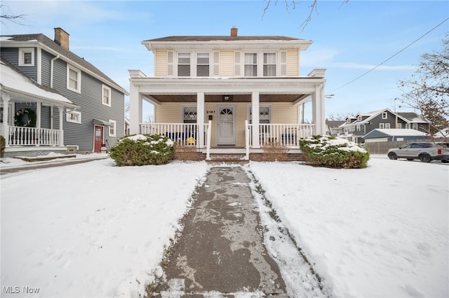 view of front of home with a porch