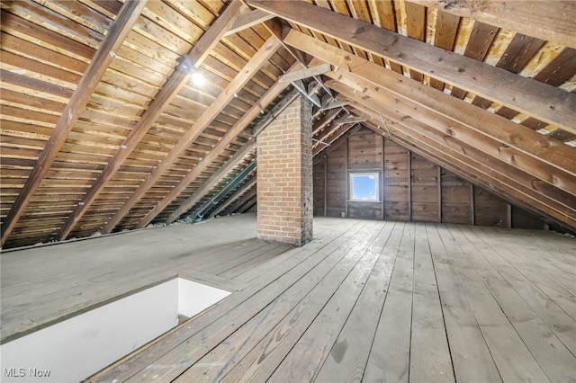 view of attic