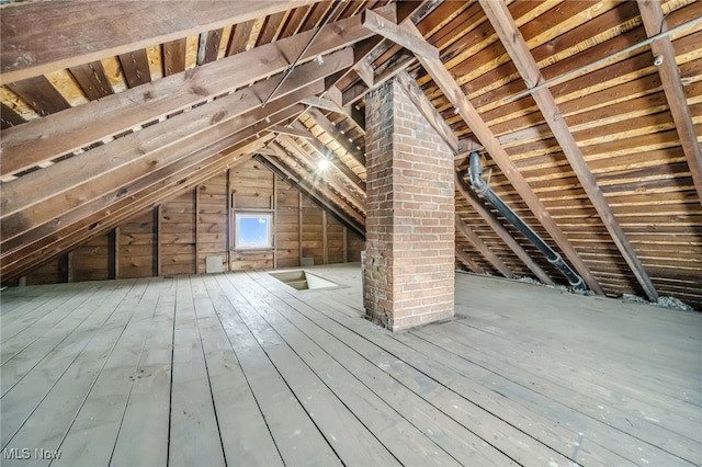 view of attic