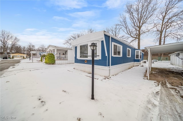 exterior space with covered porch